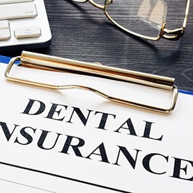 dental insurance form on table 